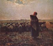 Jean Francois Millet Shepherdess oil painting picture wholesale